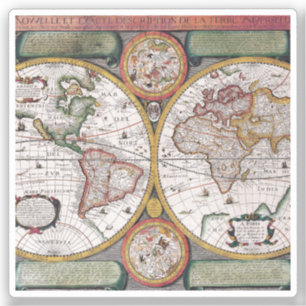 Sticker Antique vieille carte inspirée (12)