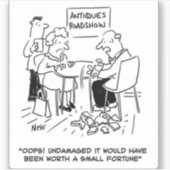 Sticker Antiques Expert dépose un objet précieux (Devant)