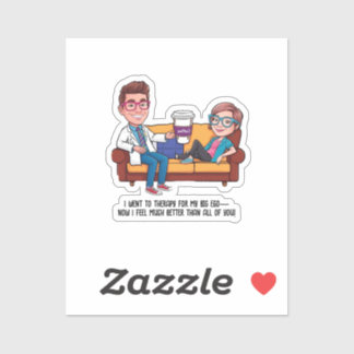 Sticker ANTISTRESS psychiatrist THERAPIST MENTAL HEALTH