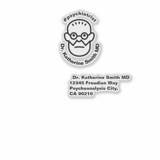 Sticker Antistress Psychoanalysis Sigmund Freud Clinic (Devant)