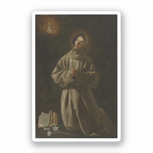 Sticker Antoine de Padoue (Francisco de Zurbarán, 1627-30) (Recto)
