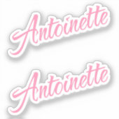 Sticker Antoinette nom x2 vinyle (Recto)