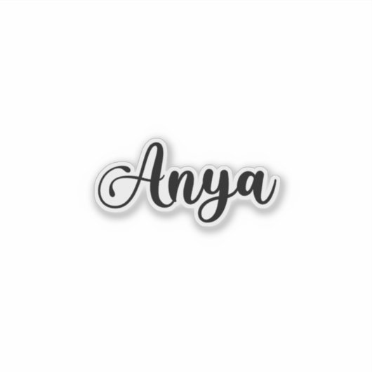 Sticker Anya Nom - Calligraphie manuscrite (Devant)
