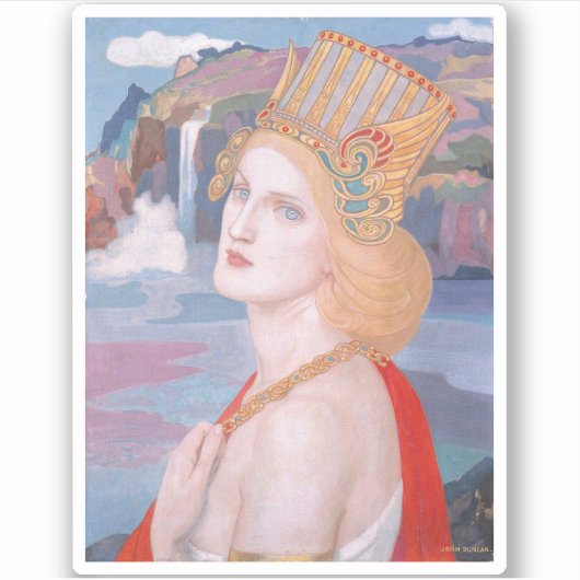 Sticker Aoife, vers 1914 par John Duncan (Devant)