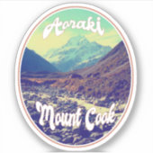 Sticker Aoraki : Mont Cook, Montagne, Nouvelle-Zélande (Devant)