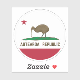 Sticker Aotearoa République Kiwi Drapeau Nouvelle-Zélande