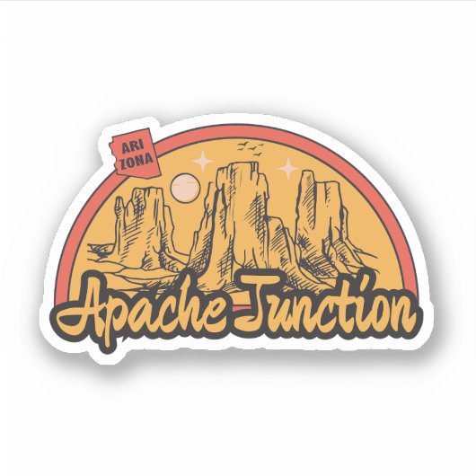 Sticker Apache Junction, Arizona (Devant)