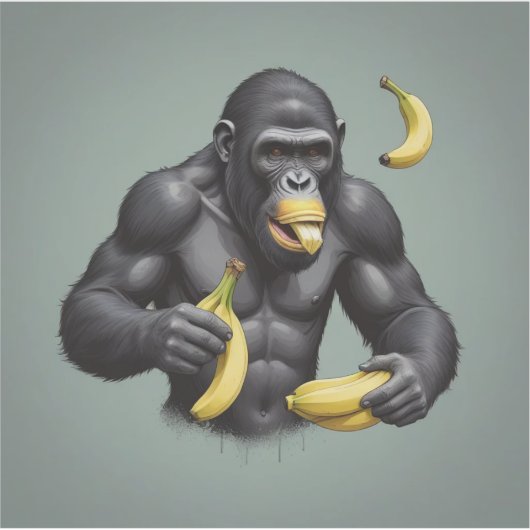 Sticker Ape King Custom-Cut Vinyl (Devant)