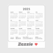 Sticker Aperçu de l'année civile 2025 Promo du logo de l'e (Feuille)