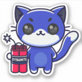 Sticker Aphmau Ein, Memeows, Mauvais Chat, TNT, Boom, Stic (Devant)