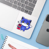 Sticker Aphmau Ein, Memeows, Mauvais Chat, TNT, Boom, Stic (Ordinateur portable avec iPhone)