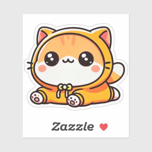 Sticker Aphmau, Noi, Prés, Chat mignon, Cookie, Autocollan (Feuille)