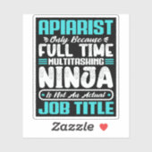 Sticker Apiariste Apiculture Profession professionnelle Ap (Feuille)