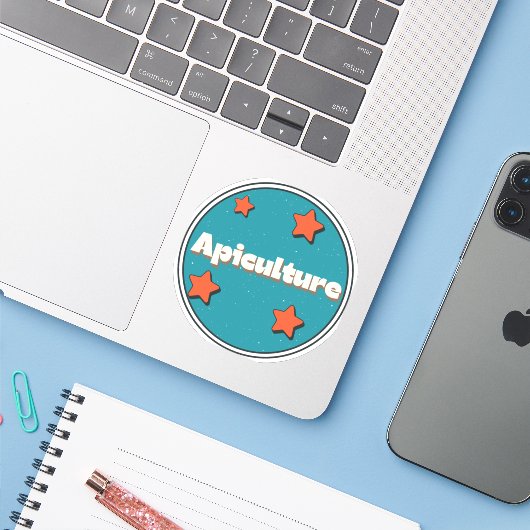 Sticker Apiculture (Ordinateur portable avec iPhone)