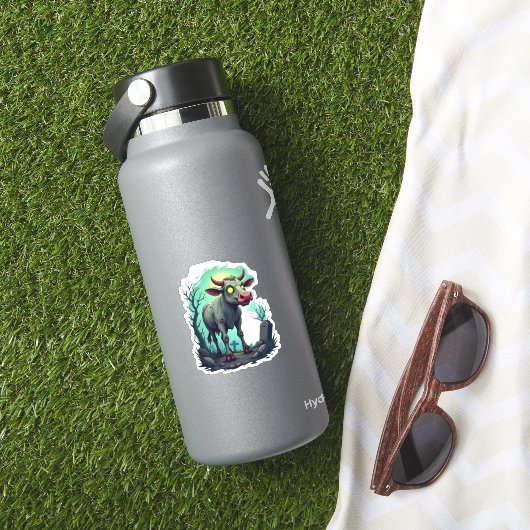 Sticker Apocalypse de vache zombie (HydroFlask Insitu)