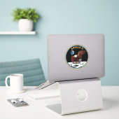 Sticker Apollo 11 (Ordinateur portable sur le bureau)