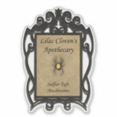 Sticker Apothécaire de Lilac Cloven : Champignons Tuft en  (Devant)