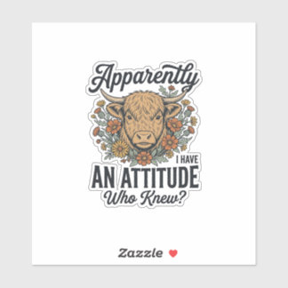 Sticker Apparemment j'ai un t-shirt de vache des Highlands