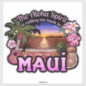 Sticker Appel de l'Esprit Maui Aloha (Feuille)