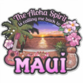 Sticker Appel de l'Esprit Maui Aloha (Devant)