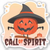 Sticker Appel d'Halloween de l'esprit (Recto)