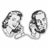 Sticker Appel téléphonique en couple (Devant)