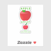 Sticker Apple and Applet Small Application (Feuille)