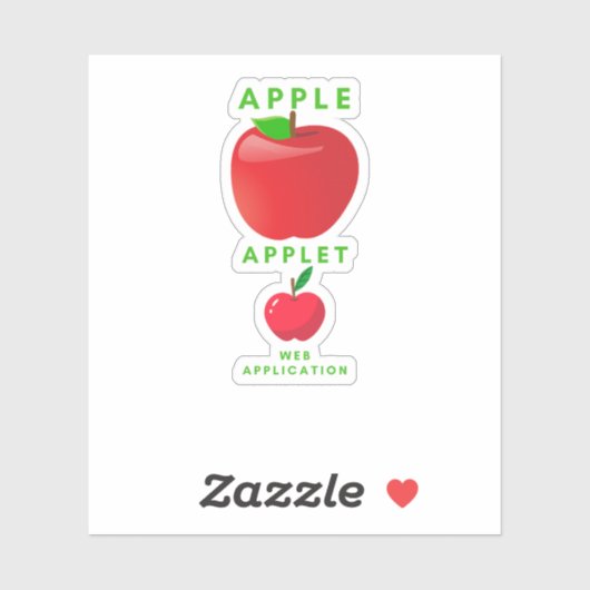 Sticker Apple and Applet Small Application (Feuille)