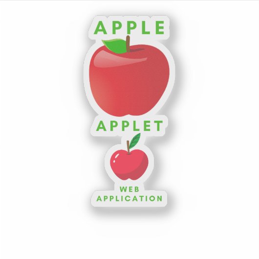 Sticker Apple and Applet Small Application (Devant)