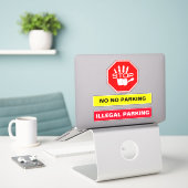 Sticker application illégale du stationnement - Stop Non S (Ordinateur portable sur le bureau)