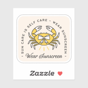 Sticker Appliquer une crème solaire rappel spf esthétique 
