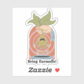 Sticker "Apportez des cache-oreilles !" Graphisme hurleur  (Feuille)