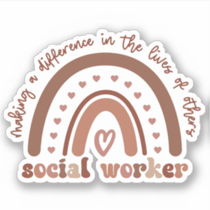 Sticker Appréciation des travailleurs sociaux Cadeaux d'ét