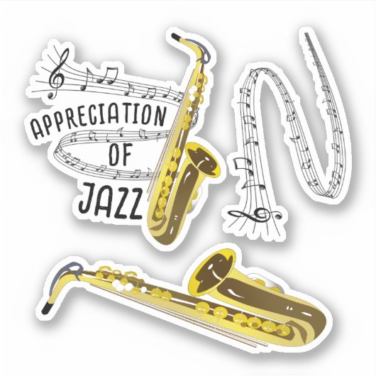 Sticker Appréciation internationale du jazz (Devant)