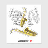 Sticker Appréciation internationale du jazz (Feuille)