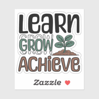 Sticker Apprendre, grandir, atteindre