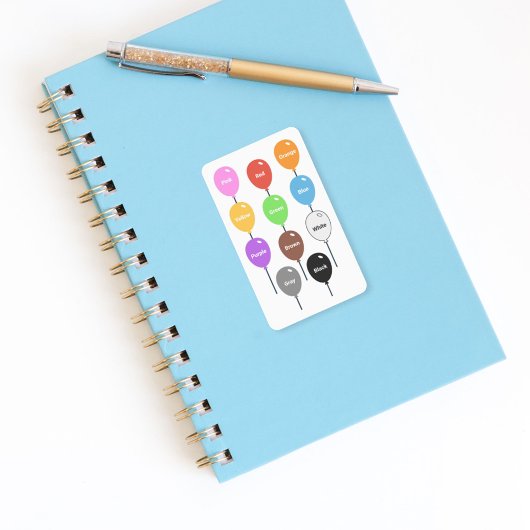 Sticker Apprendre les couleurs avec des ballons Autocollan