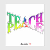 Sticker APPRENDRE PAIX Rainbow Graphic (Feuille)