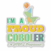 Sticker Apprenez la programmation Cobol et soyez fier (Devant)