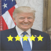 Sticker Approbation du président Donald Trump (Devant)