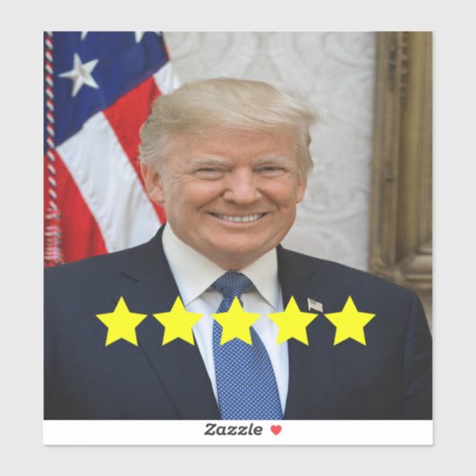 Sticker Approbation du président Donald Trump (Feuille)