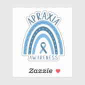 Sticker Apraxia Blue Rainbow Ribbon Sensibilisation (Feuille)