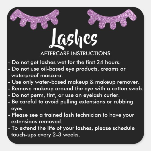 Sticker APRÈS LES INSTRUCTIONS DE SOINS (Devant)