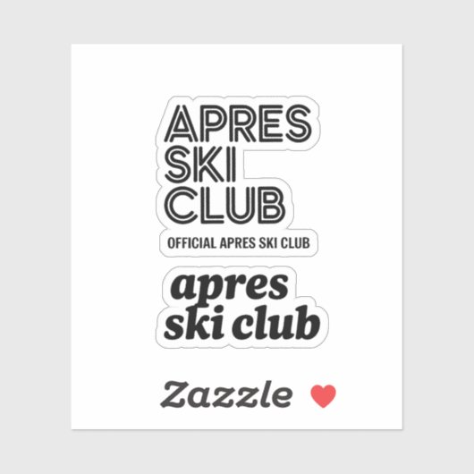 Sticker Apres Ski Club Coffee Mug – Winter Ski Lover Gift (Feuille)