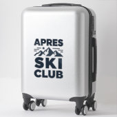 Sticker Apres Ski Club Mountain Logo - Custom Mens Winter  (Sur valise)