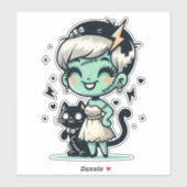 Sticker Après-vie de minou (Feuille)