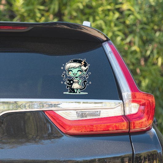 Sticker Après-vie de minou (Côté voiture)