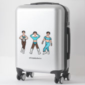 Sticker Aqua #2 pour danseur à trois styles (Sur valise)