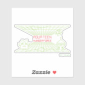 Sticker Aqua Ado Hunger Force Mooninites Logo du jeu (Feuille)