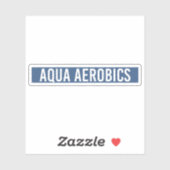 Sticker Aqua Aerobics Minimalist Water Aerobics Cadeau (Feuille)